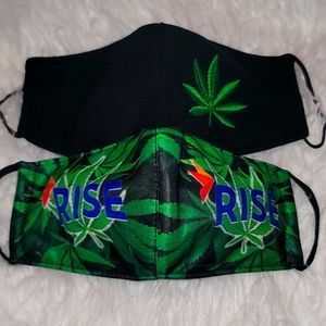 Set of 2 cannabis unisex fashion masks